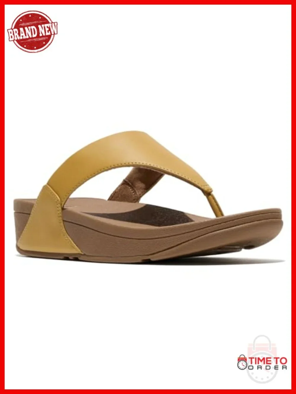 Genuine Leather Thong Sandals with Rubber Sole Slip Resistant